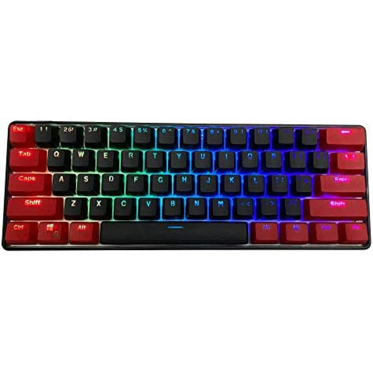 Kraken Pro 60 - BRED Edition 60% Mechanical Keyboard RGB Gaming Keyboard  (Reverse BRED (Silver Speed Switches))