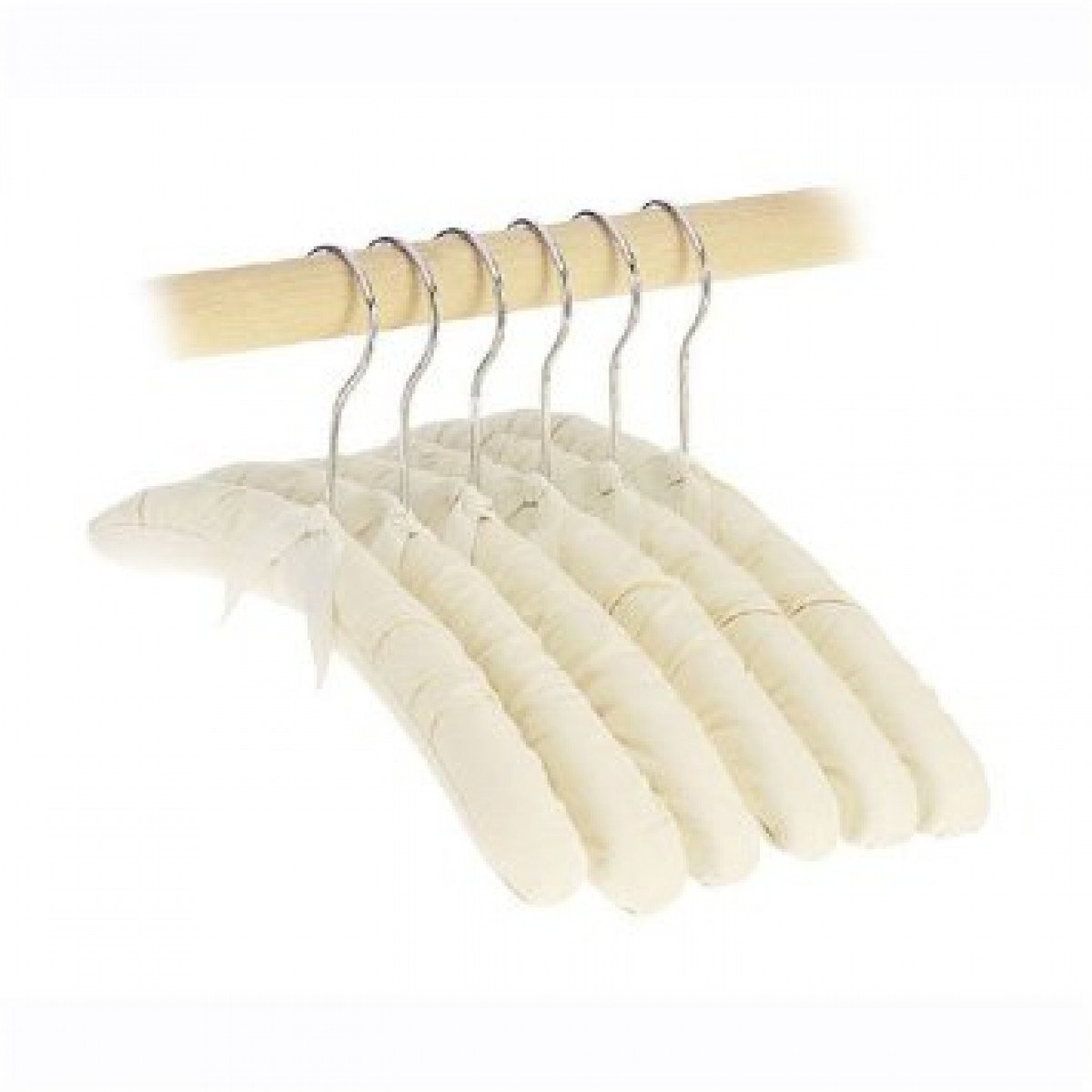 Set of 6 Whitmor 6139-47-C Canvas Padded Hanger Collection Shirt/Blouse Hangers
