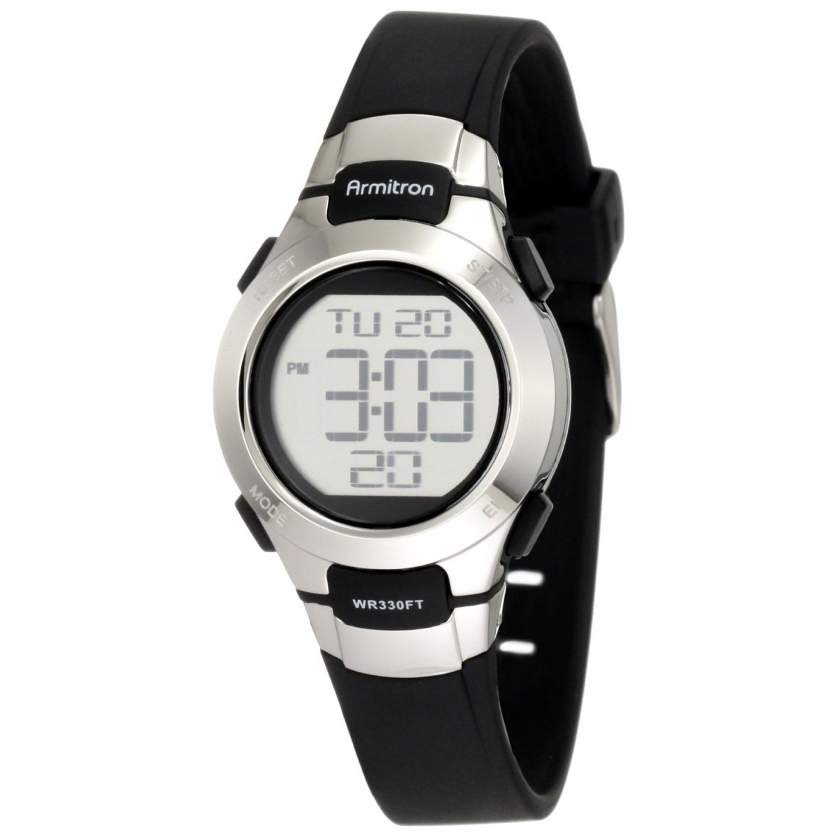 Armitron Sport Women's 457012BLK Chronograph Black Resin Stainless Armitron Black Stainless Steel Watch