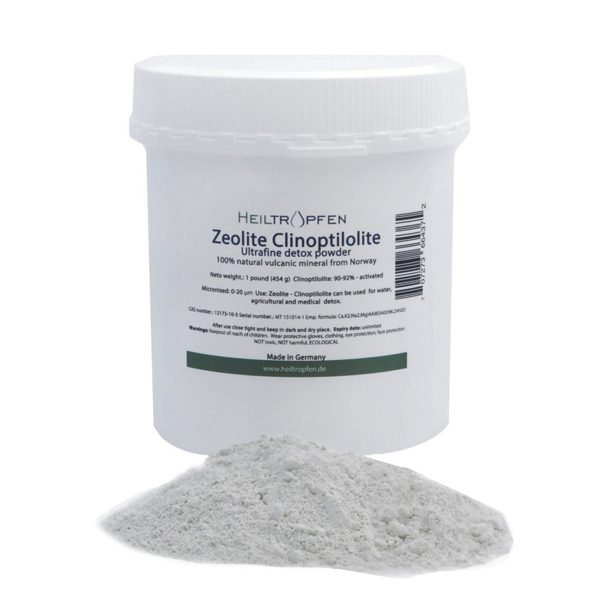 Heiltropfen Zeolite Powder 1 Pound Ultra Fine