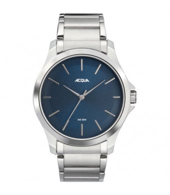 Acqua by Timex Men's Silver-Tone/Blue Watch, Stainless Steel Bracelet