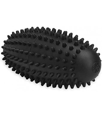 Gaiam Restore Vibrating Foot Roller - Vibration Massage Therapy Ergonomic Textured Massager Ball for Plantar Fasciitis, Myofascial Pain, Arch and Sore Feet (Includes 2 AAA Batteries), Black
