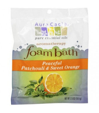 Aura Cacia Peaceful Patchouli & Sweet Orange Foam Bath , 2.5 Oz, 6 Pk