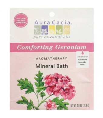 Aura Cacia Bath Mineral Geranium Comforting, 2.5 OZ (Pack of 6)