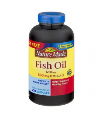 Nature Made Fish Oil Softgels Value Size, 1200mg, 270ct
