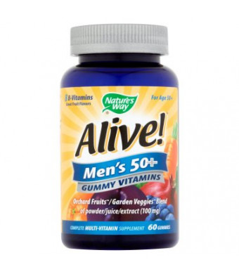 Alive! Men's 50+ Gummy Vitamins, 60 count