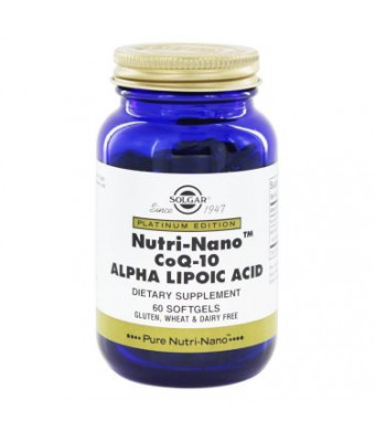 Solgar Nutri-Nano CoQ-10 Alpha Lipoic Acid Softgels, 60 Ct