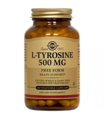 Solgar L-Tyrosine 500 mg Vegetable Capsules, 100 Ct