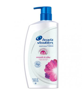 Head and Shoulders Smooth & Silky 2in1 Dandruff Shampoo and Conditioner, 31.4 fl oz