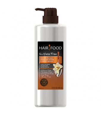 Hair Food Sulfate Free Hair Milk Shampoo Infused with Jasmine & Vanilla Fragrance, 17.9 fl oz