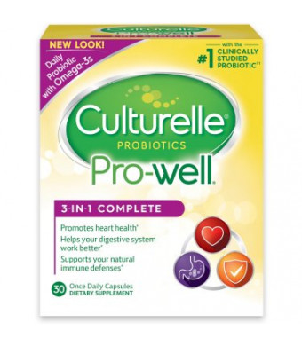 Culturelle Probiotics Pro-Well 3-in-1 Complete Dietary Supplement Capsules - 30 CT