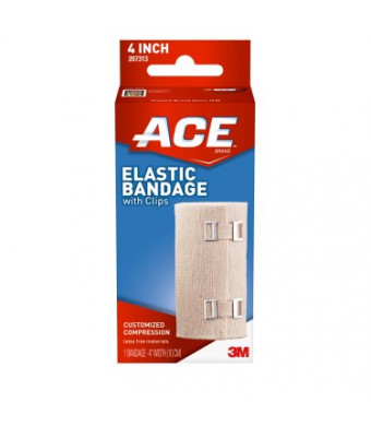 ACE Brand Elastic Bandage w/ clips, 4 in