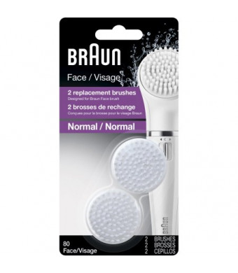 Braun Face 80 - Pack of 2 Brush Refills for Braun Mini-Facial Epilator and Facial Cleansing Brush