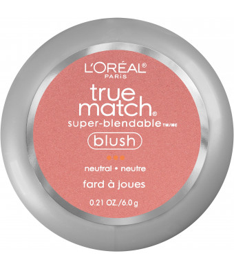 L'Oreal Paris True Match Super-Blendable Blush, Soft Powder Texture, Sweet Ginger, 0.21 oz