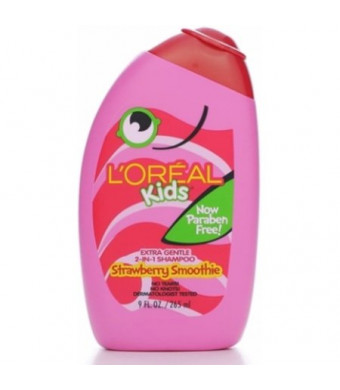 L'Oreal Kids Strawberry Smoothie Extra Gentle 2-in-1 Shampoo, 9 fl oz
