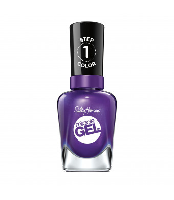 Sally Hansen Miracle Gel Nail Color, Purplexed, 0.5 oz, At Home Gel Nail Polish, Gel Nail Polish, No UV Lamp Needed, Long Lasting, Chip Resistant