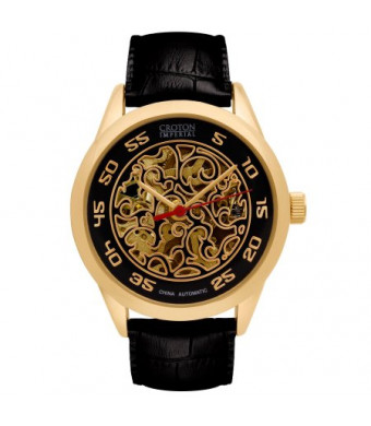 Croton Men's Goldtone Imperial Automatic Strap Watch