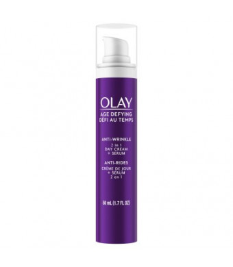 Olay Age Defying Anti-Wrinkle 2-in-1 Day Cream Plus Face Serum, 1.7 oz