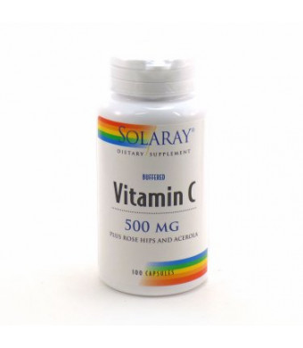 Solaray Vitamin C plus Rosehips and Acerola 500 mg - 100 Capsules