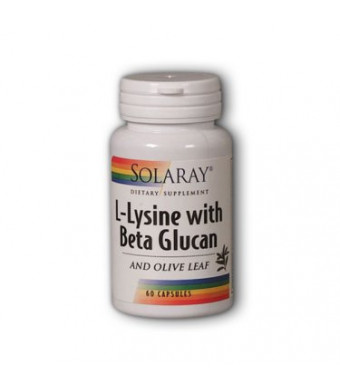 Solaray L-Lysine with Beta Glucan, 60 Ct