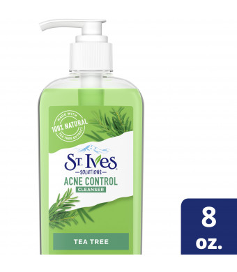 St. Ives Acne Control Face Cleanser Skin Care with 2% Salicylic Acid, and 100% Natural Tea Tree Extract 8 oz