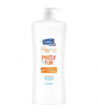Suave Kids Purely Fun Shampoo Conditioner Body Wash 3 in 1 28 oz