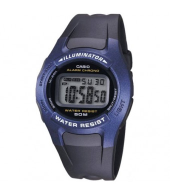 Casio Men's Blue Classic Digital Watch, Black Resin Strap