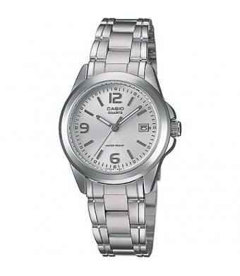 Casio Women's Silver Dial Watch, Stainless-Steel Bracelet