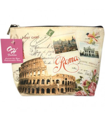 OH Fashion Travel Cosmetic Bag Makeup case organizer toiletry bag Rome medium size handbag 1pc