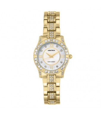 Armitron Women's Gold-Tone Crystal Dress Watch