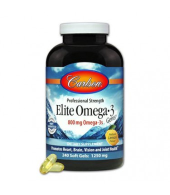 Carlson Elite Omega-3 Fish Oil 1,250mg,, 240 ea