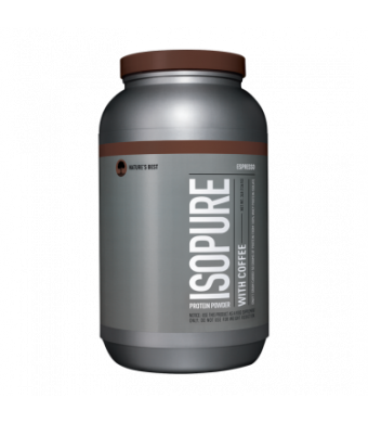 Isopure With Coffee Protein Powder, Espresso, 40g Protein, 3 Lb