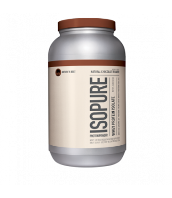 Isopure Whey Protein Isolate Powder, Natural Chocolate, 25g Protein, 3 Lb