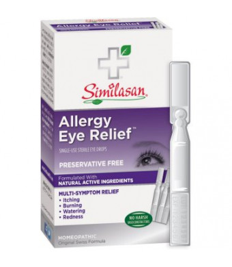 Similasan Original Swiss Formula Homeopathic Allergy Eye Relief Single-Use Sterile Eye Drops, 20ct