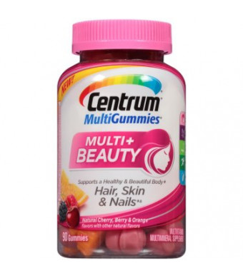 Centrum MultiGummies Plus Beauty Adult Multivitamin Gummies, 90 Ct