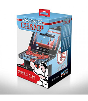 My Arcade Karate Champ Micro Player Arcade Machine: Fully Playable, 6.75 Inch Collectible, Color Display, Speaker, Volume Buttons, Headphone Jack - Electronic Games