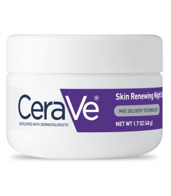 CeraVe Skin Renewing Night Face Cream for Softer Skin, 1.7 oz.
