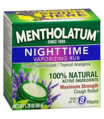 Mentholatum Nighttime Vaporizing Rub, 1.76 Oz