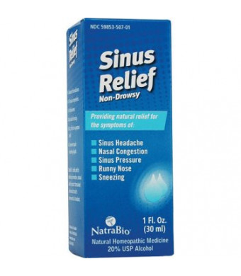 NatraBio Non-Drowsy Sinus Relief, 1 Fl Oz