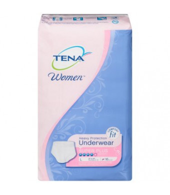Tena Incontinence Underwear For Women, Protective, Large, 16 Count