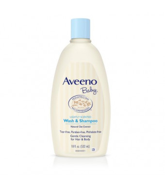 Aveeno Baby Gentle Wash & Shampoo with Natural Oat Extract, 18 fl. oz