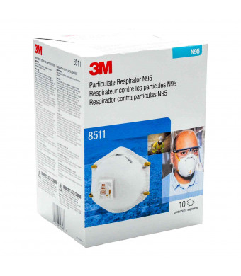 3M Particulate Respirator face mask , N95, R8511ES - 10 masks per box