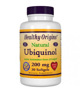Healthy Origins Natural Ubiquinol 200 mg Softgels, 30 Ct