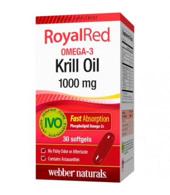 Webber Naturals Royalred Omega 3 Krill Oil, 1000 mg, 30 Ct