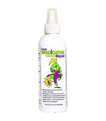 Lice ERADICATOR Repel Natural Homeopathic Daily Lice Protection Spray, 8 oz