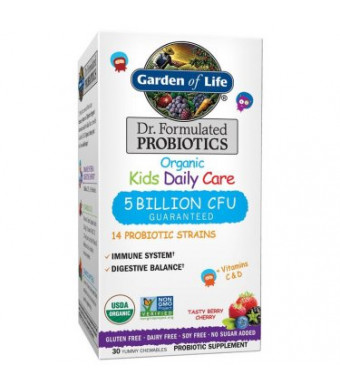 Garden of Life Dr. Formulated Kid's Organic Probiotic Chewables 5 Billion CFU, 30 Ct