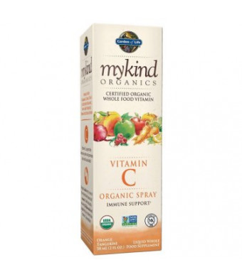 Garden of Life Mykind Organics Vitamin C Spray, Orange-Tangerine, 2 Fl Oz