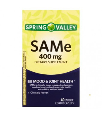 Spring Valley SAMe Enteric Caplets, 400 mg, 40 Ct