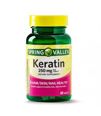 Spring Valley Keratin Tablets, 250 mg, 60 Ct