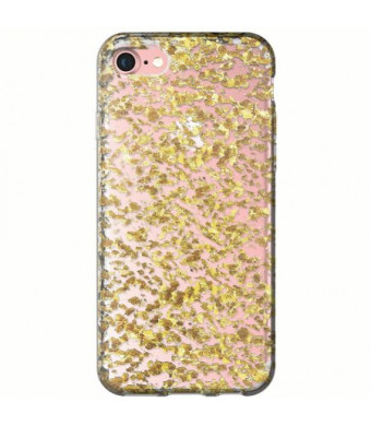 Onn by  clear case with gold flecks for iphone 7